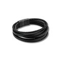 Pulseira Nébula Noir — pulseira masculina preta com acabamento bicolor