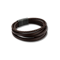 Pulseira Nébula Brown — pulseira masculina marrom com acabamento bicolor