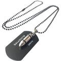 Colar Military — corrente militar unissex preta estilo dog tag