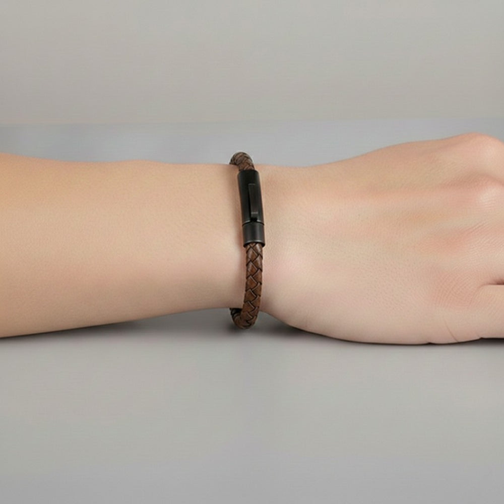 Pulseira Nox Brown — detalhe do fecho