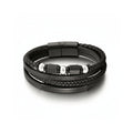 Pulseira Verona Black — pulseira masculina preta minimalista