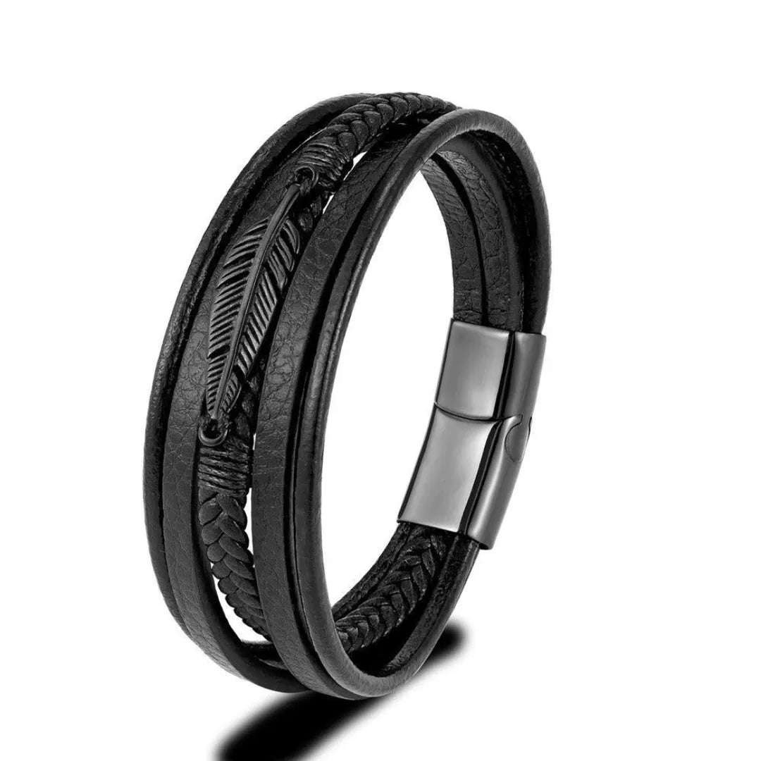 Pulseira Ícaro Ônix — vista lateral