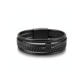 Pulseira Aegis Black — pulseira masculina preta em aço inoxidável