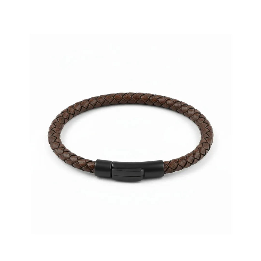 Pulseira Nox Brown — pulseira masculina marrom em aço inoxidável