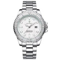 Relógio Explorer Glacier — relógio masculino prata mostrador branco
