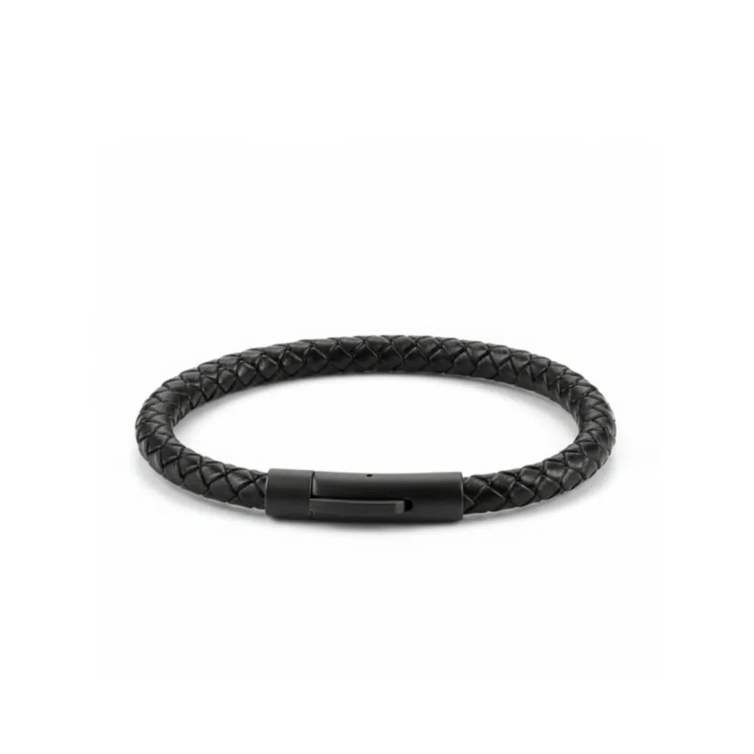 Pulseira Nox Black — pulseira masculina preta em aço inoxidável