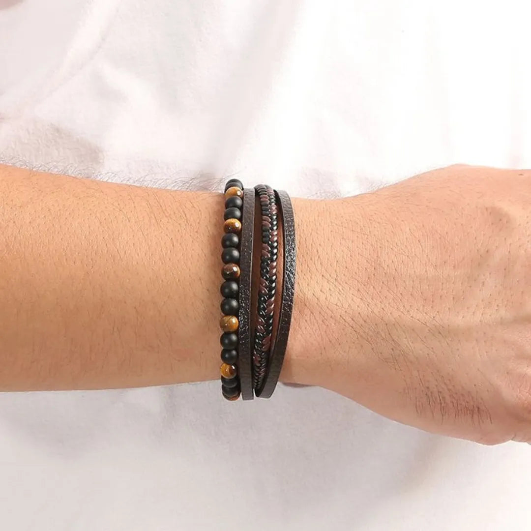 Pulseira Atlas Âmbar — detalhe do fecho